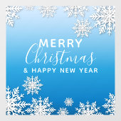 白い冬の折り紙雪メリークリスマス ウィンドウサイン (シート)