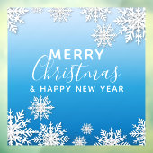 白い冬の折り紙雪メリークリスマス ウィンドウサイン (シート3)