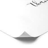 白い冬の牡丹リハーサルディナーウェルカムサイン ポスター (角)