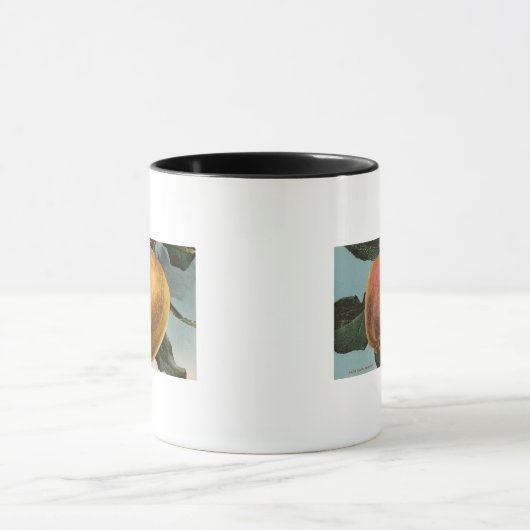 白い冬の真珠のフルーツクロモリトグラフ マグカップ (中央)