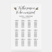 白い冬の結婚式のシーティンググラフアクリル記号 アクリルサイン (正面)