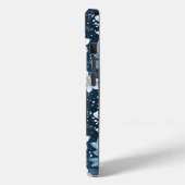 白い冬の花のパターン Case-Mate iPhoneケース (裏面 / 左)
