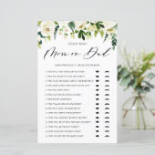 白い冬の花を推測する誰のママまたはパパゲーム (スタンド正面)