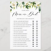 白い冬の花を推測する誰のママまたはパパゲーム (正面)