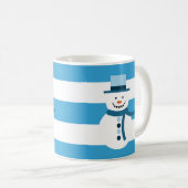 白い冬の雪だるま コーヒーマグカップ (正面右)