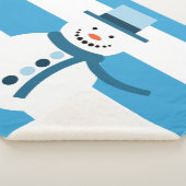 白い冬の雪だるま シェルパブランケット (3/4)