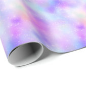 白い凍っていスパークリング雪ピンク、紫と青 ラッピングペーパー (ロールコーナー)