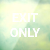 白い出口のみ ウィンドウサイン (シート3)