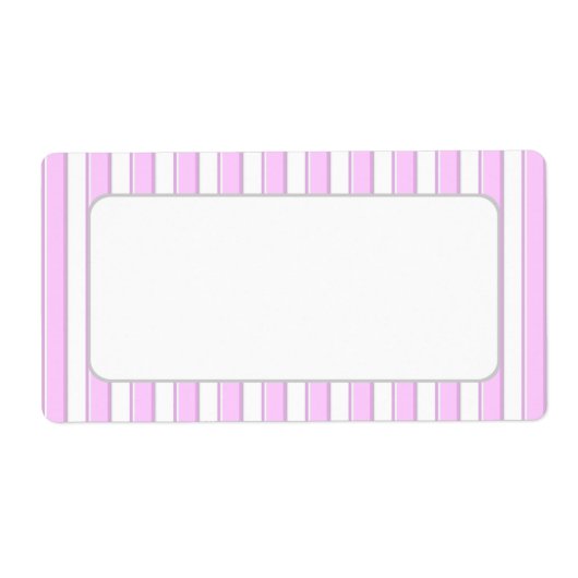 白い出荷ストライプラベルにピンク空白の色の ラベル (正面)