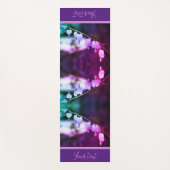 白い出血ハートパーソナライズされた花 ヨガマット (正面)