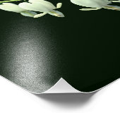 白い出血ハート花8 x 10 フォトプリント            (角)