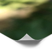 白い出血ハート花 ポスター (角)