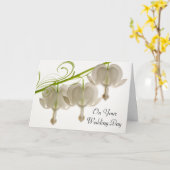 白い出血混合ファミリー結婚ズ カード (黄色い花)