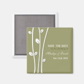 白い分岐をリーフに保存する マグネット (正面/裏面)