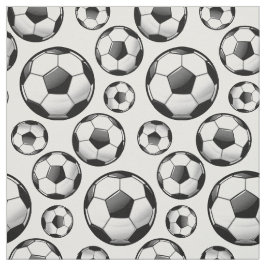白い分散させた光沢のある円形のサッカーボール ファブリック
