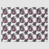 白い切り離しのフクロウと花 薄葉紙 (正面)