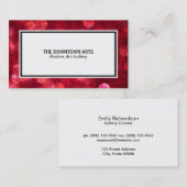 白い前景の黒と赤の《写真》ぼけ味縁ど 名刺 (正面/裏面)