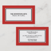 白い前景色縁ど赤 名刺 (正面/裏面)