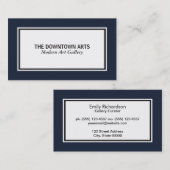 白い前景色縁ど黒 名刺 (正面/裏面)