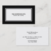 白い前景色縁ど黒 名刺 (正面/裏面)