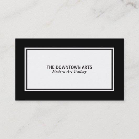 白い前景色縁ど黒 名刺 (正面)