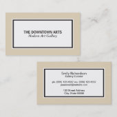 白い前景色縁ど黒 名刺 (正面/裏面)