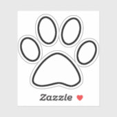 白い前紙印刷黒いアウトライン シール (シート)