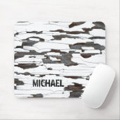 白い剥離 – パーソナ絵を描ライズ可能 マウスパッド (マウス)