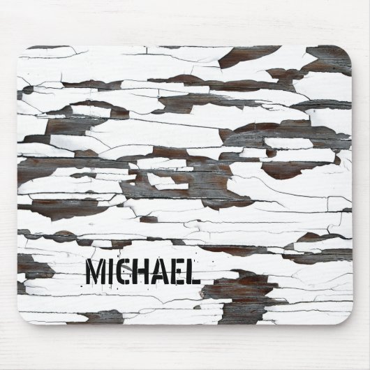 白い剥離 – パーソナ絵を描ライズ可能 マウスパッド (正面)