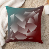 白い割れティール(緑がかった色) クッション (ブランケット)