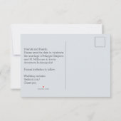 白い動揺して三角形の写真日付を保存 セーブザデート (裏面)