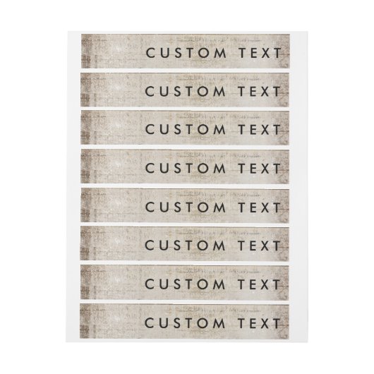 白い動揺して木目ラッのまわりにプ ラップアラウンド宛名ラベル (シート)