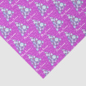 白い動物のポーピンクと青のクリスマスツリーピンク 薄葉紙 (詳細)