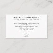 白い動物 野生のホッキョクグマ 名刺 (裏面)