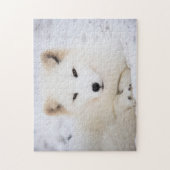 白い北極狐 ジグソーパズル (縦)