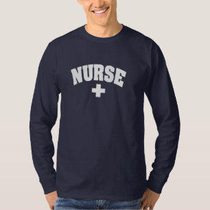 白い十字および聴診器 Tシャツ