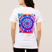 白い半袖Tシャツのタイダイ染めデザイン トライブレンドTシャツ (裏面)