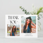 白い卒業生感謝 2-写真 案内状 (スタンド正面)