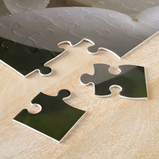 白い南マグノリアのつぼみ ジグソーパズル (側面)