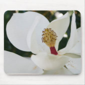 白い南マグノリアの花のギフトの花の終わり マウスパッド (正面)