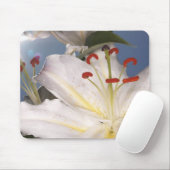 白い占星家ユリ(ユリのorientalis)、 マウスパッド (マウス)