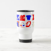 白い占星術の記号のマグ トラベルマグ (中央)