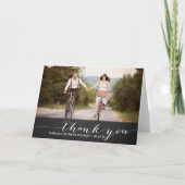 白い原稿の素朴な結婚式のサンキューカード サンキューカード (正面)