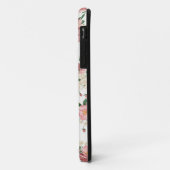 白い及びピンクのヴィンテージの花のiPhone 5の場合 Case-Mate iPhoneケース (裏面/左)