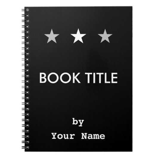 白い及び灰色あなたの本のプロジェクト-ノート--を主演します ノートブック (正面)