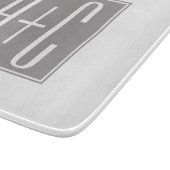 白い及び灰色上品なカップルInitails | カッティングボード (角)