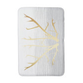 白い及び灰色質の素朴な金ゴールドの(雄ジカの)枝角は衰退しました バスマット (正面縦)