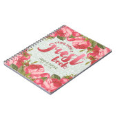 白い及び緑のレースのブライダルシャワーの来客名簿 ノートブック (左側)