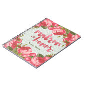 白い及び緑のレースの婦人の名誉の結婚式 ノートブック (左側)