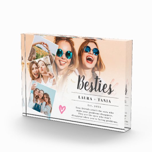 白い友最高のだちスクリプト4枚の写真コラージグリッド フォトブロック (右)